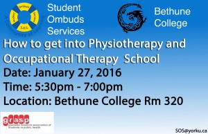 How to get into Physiotherapy and Occupational Therapy School January 2015